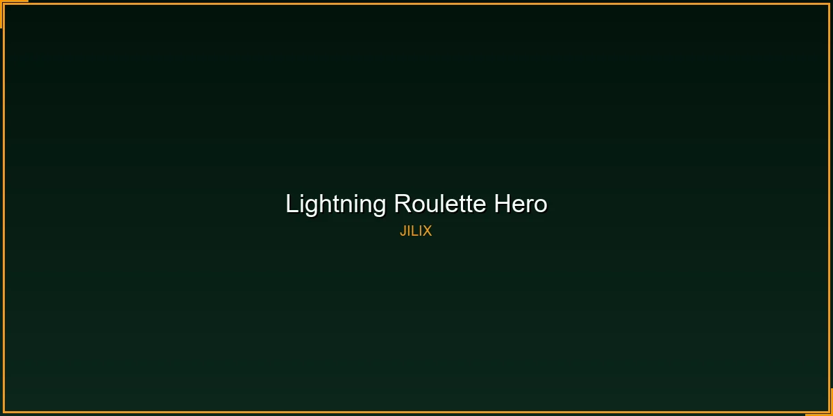 Lightning Roulette live casino table at JILIX