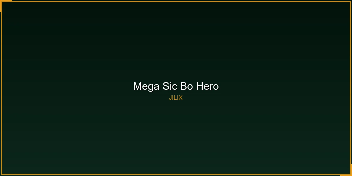 Mega Sic Bo live dice table at JILIX