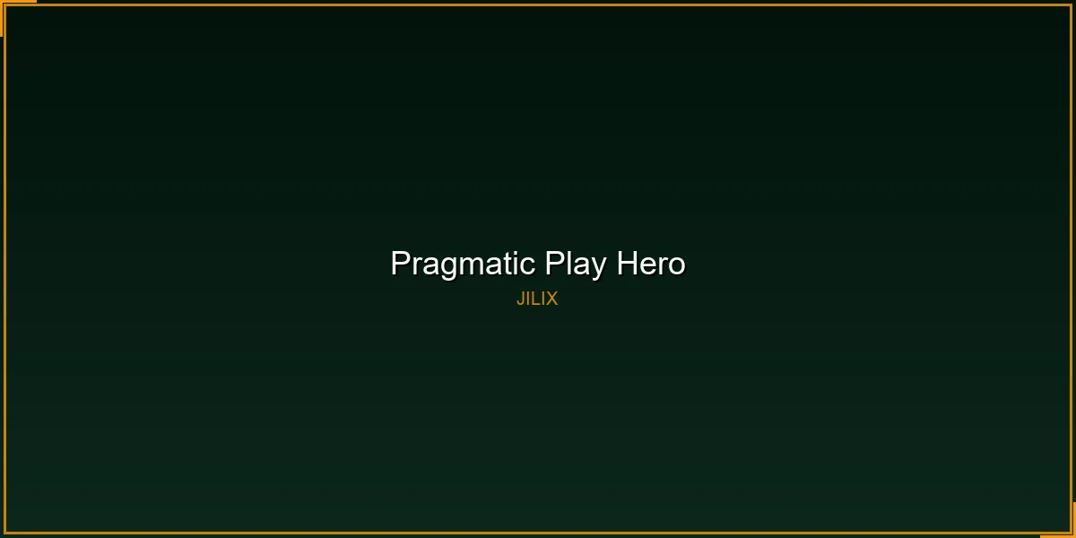 Pragmatic Play slots available at JILIX