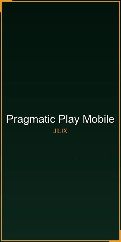 Play Pragmatic Play slots on mobile at JILIX