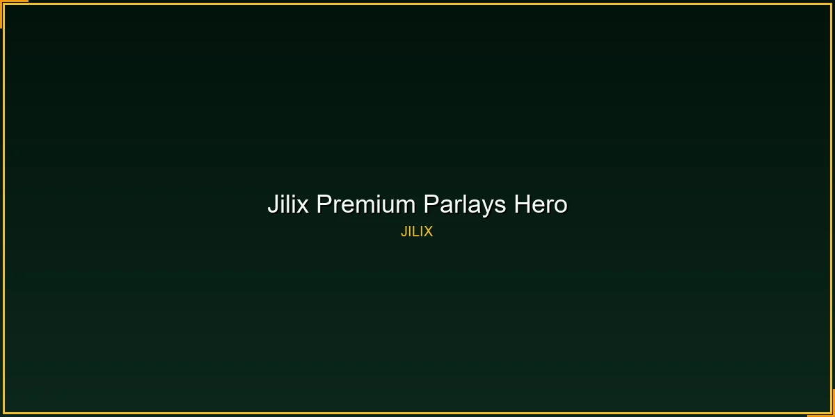 Premium Parlays betting interface at JILIX Sports